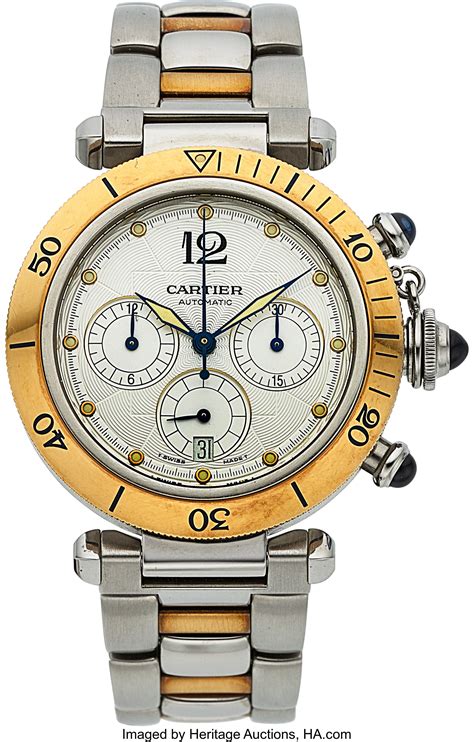 replica cartier pasha chronograph yellow gold|cartier pasha automatic chronograph.